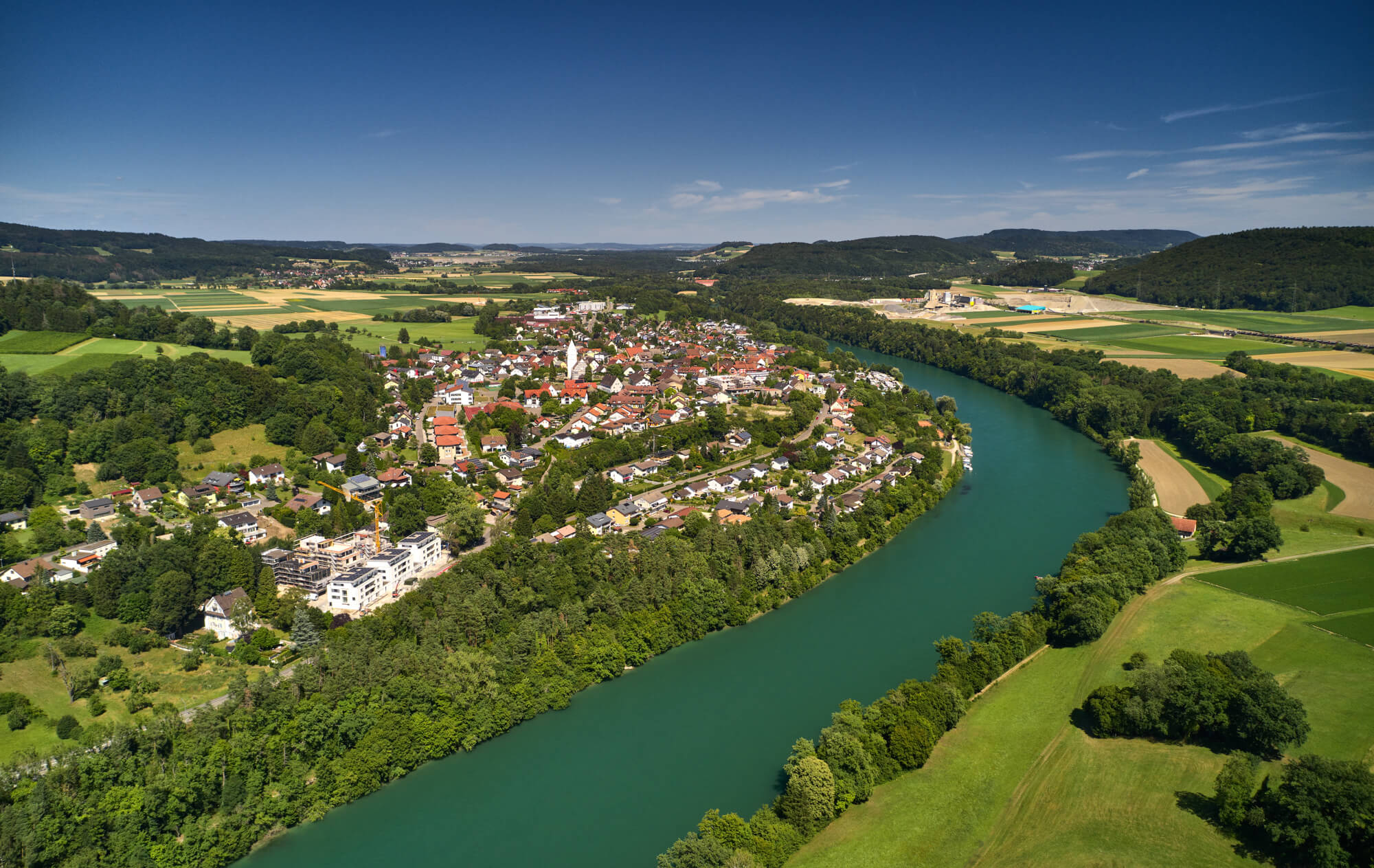 Blick auf den Rhein bei Hohentengen – © TI Hohentengen